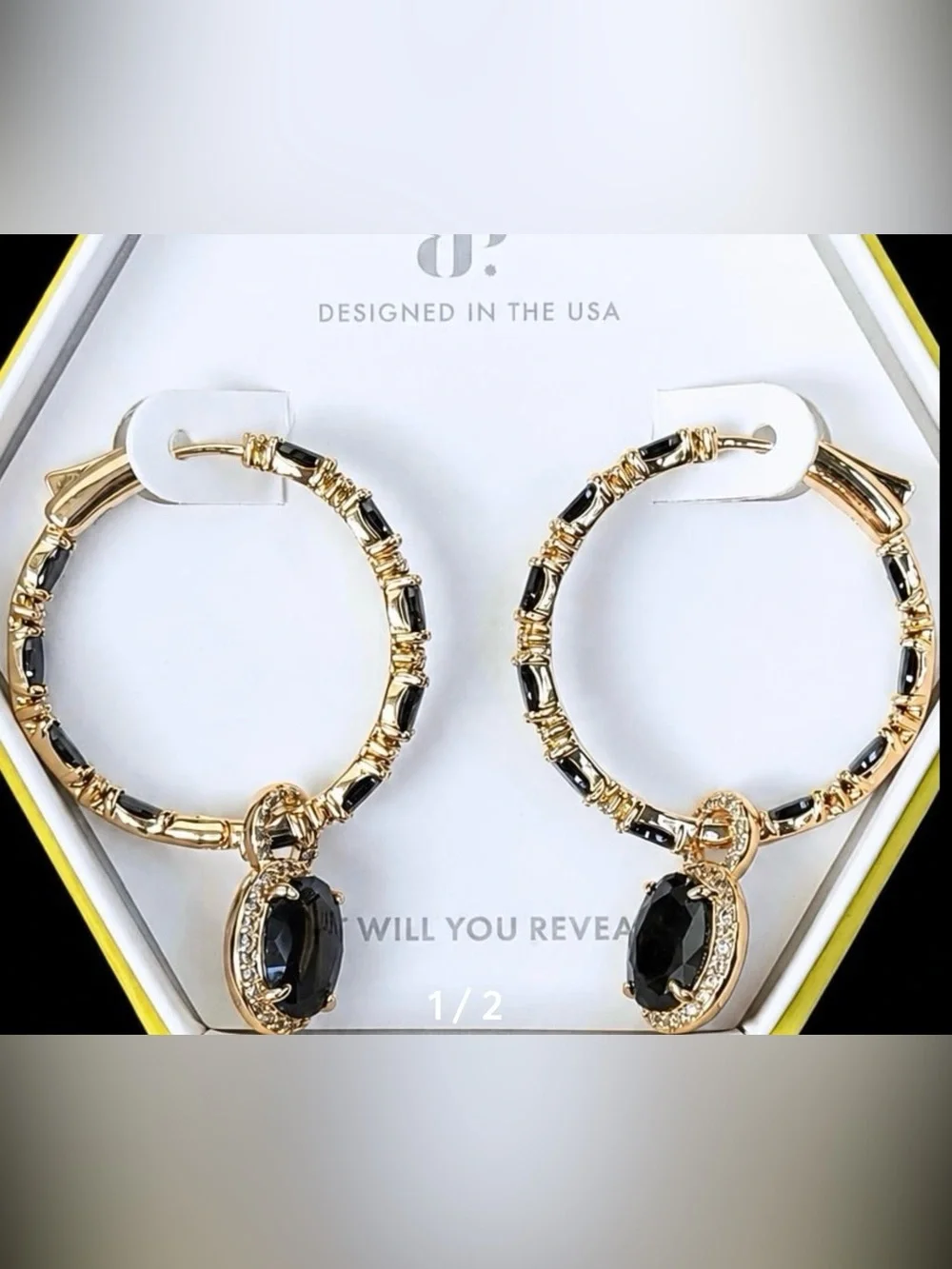 Bomb Party OG Exclusive Bringback Unicorn earrings black onyx gold  ER67472